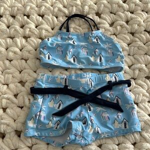 Cute girls two-piece swimsuit.